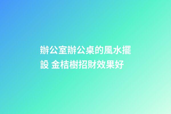 辦公室辦公桌的風水擺設 金桔樹招財效果好
